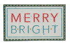 Merry Bright Embossed Metal Wall Decor Seasonal & Holiday Decorations 12039934