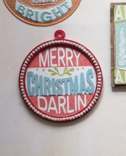 Merry Christmas Darlin Engraved Wood Wall Decor Seasonal & Holiday Decorations 12039838