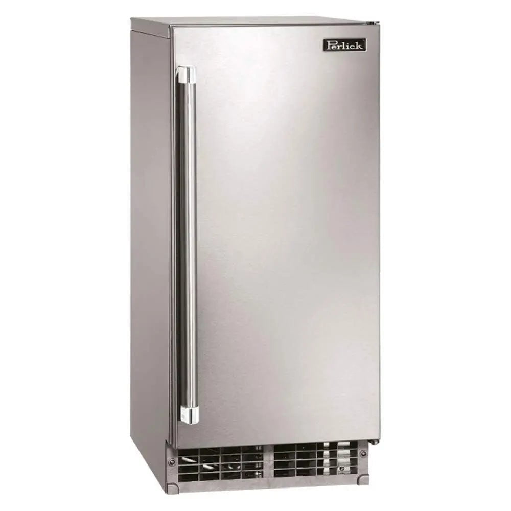 Perlick H50 Signature Series Clear Ice Maker, Stainless Steel Solid Door Ice Makers Right Hinge 12041014