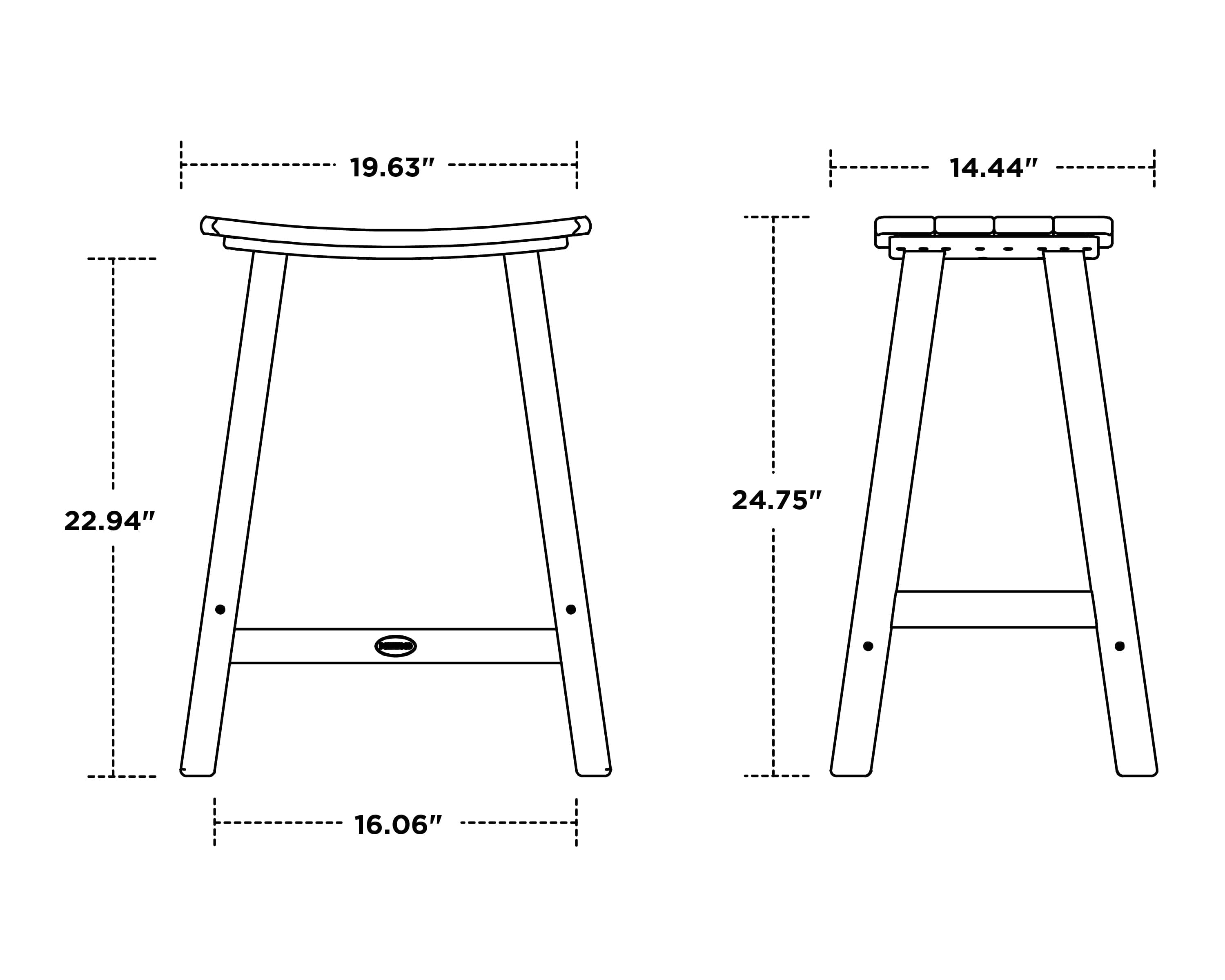 Polywood saddle bar online stools