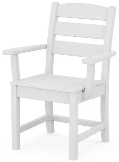 POLYWOOD Lakeside Dining Arm Chair in White Outdoor Chairs 12034477