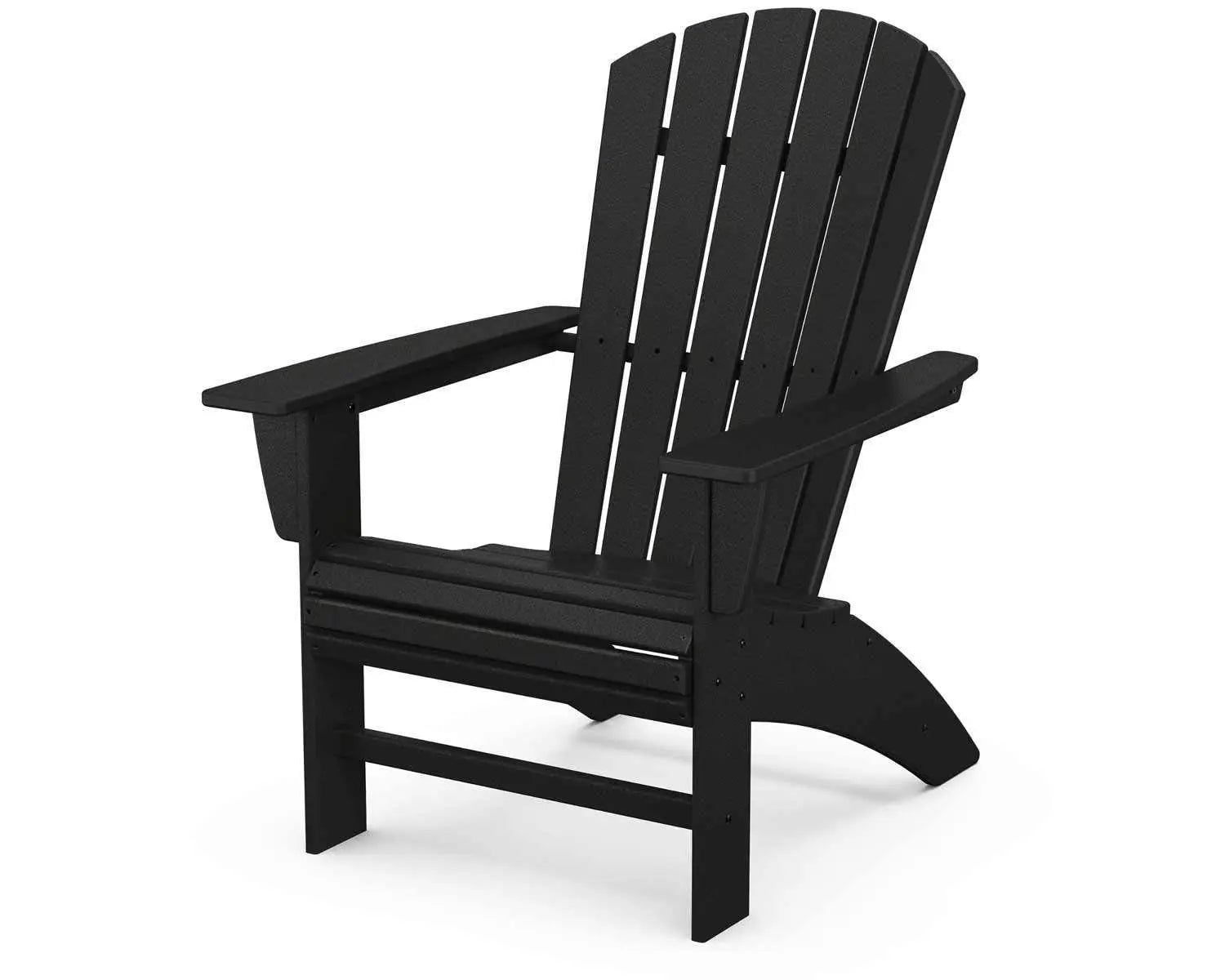 POLYWOOD Nautical Curveback Adirondack Chair Outdoor Chairs Black 12037827