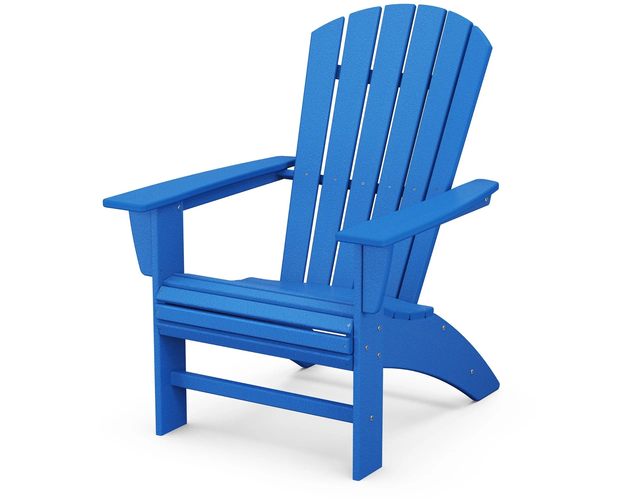 POLYWOOD Nautical Curveback Adirondack Chair Outdoor Chairs Pacific Blue 12037829