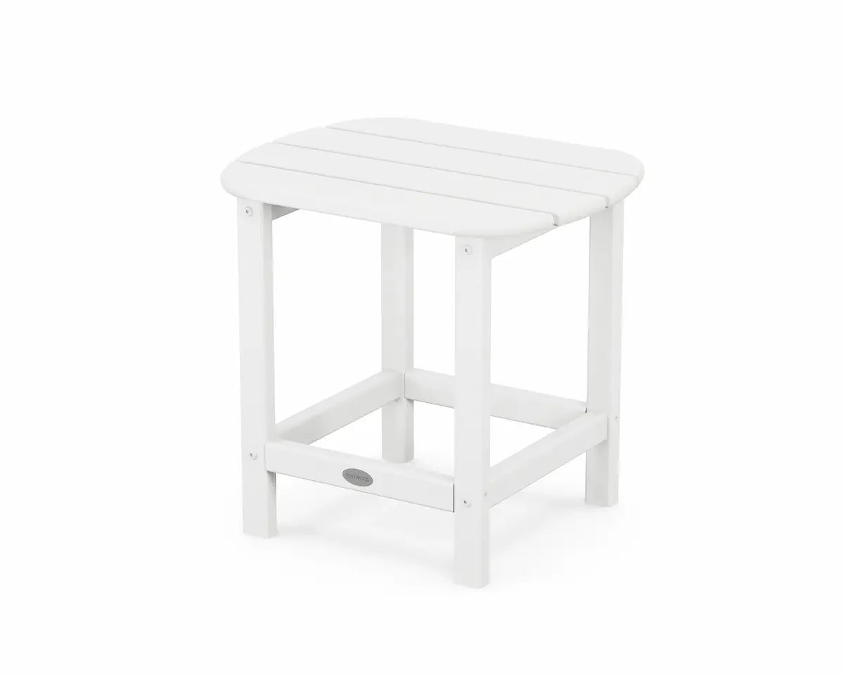 POLYWOOD South Beach 18" Side Table Outdoor Tables White 12038534