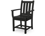 POLYWOOD Traditional Garden Dining Arm Chair Outdoor Chairs Black 12039486