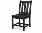 POLYWOOD Traditional Garden Dining Side Chair Outdoor Chairs Black 12039485