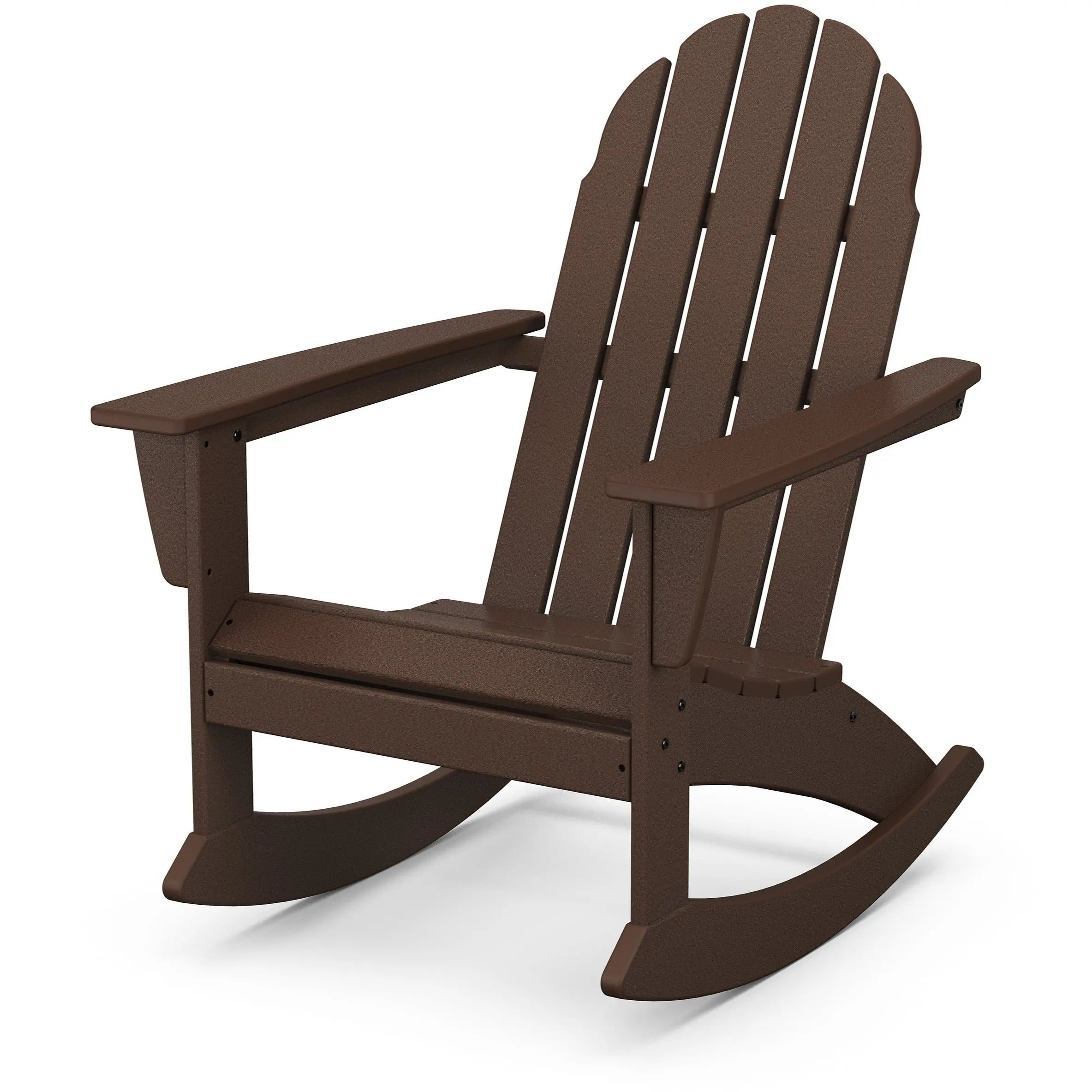 POLYWOOD Vineyard Adirondack Rocking Chair Outdoor Chairs Mahogany 12037698