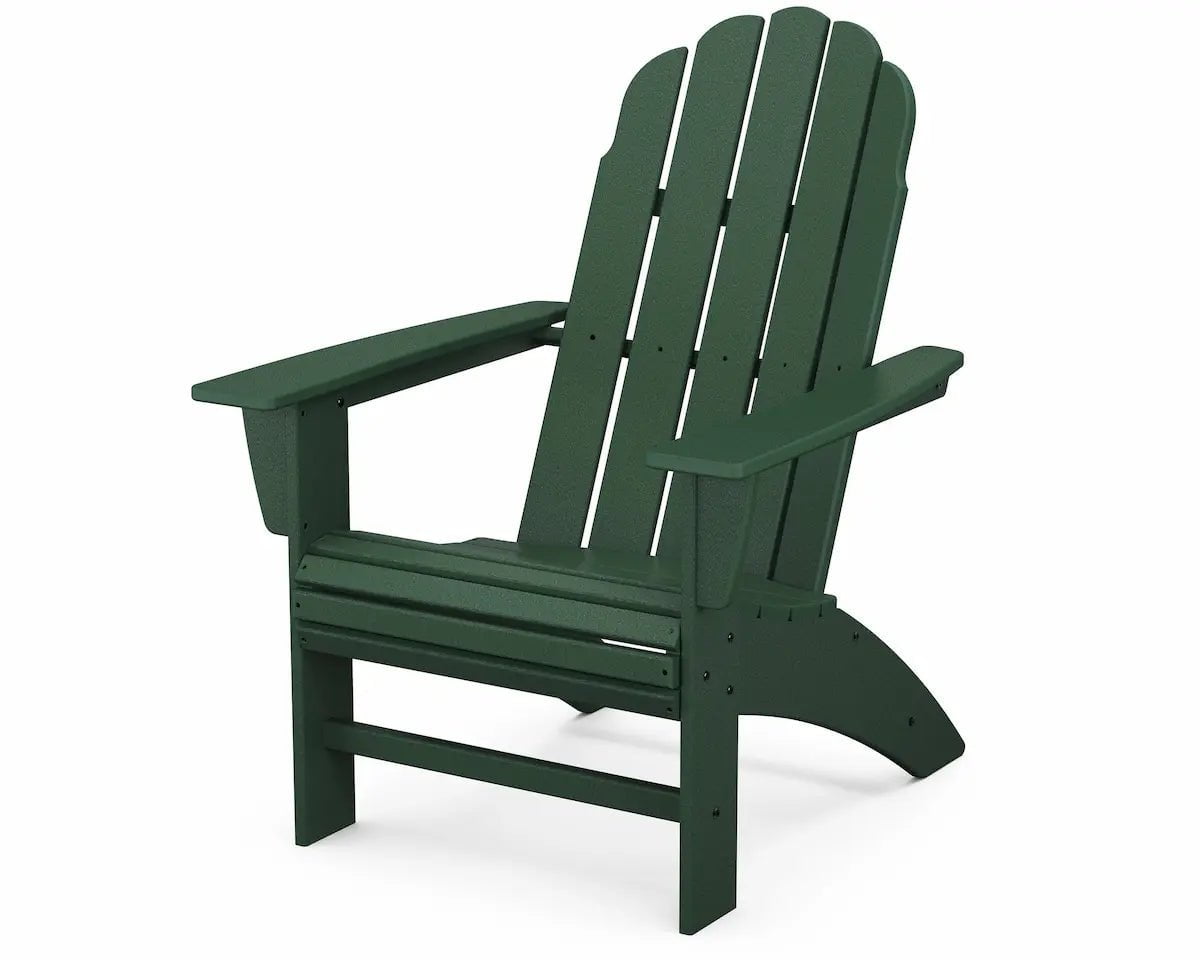 POLYWOOD Vineyard Curveback Adirondack Chair Outdoor Chairs Green 12031479