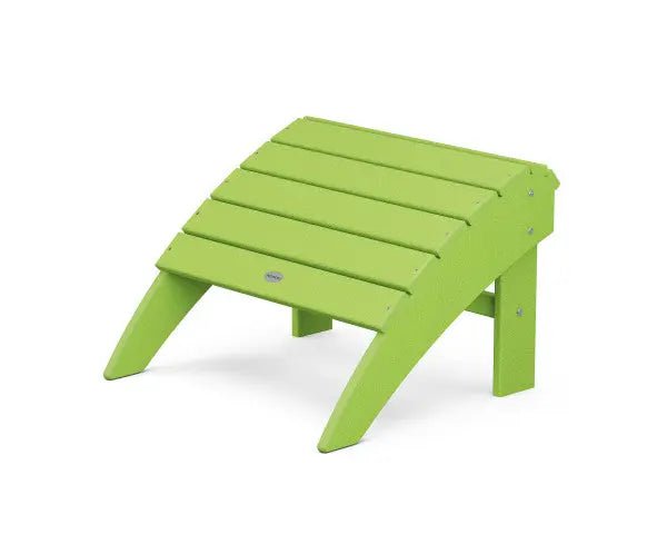 POLYWOOD Vineyard Curveback Adirondack Ottoman Outdoor Ottomans Lime 12037853