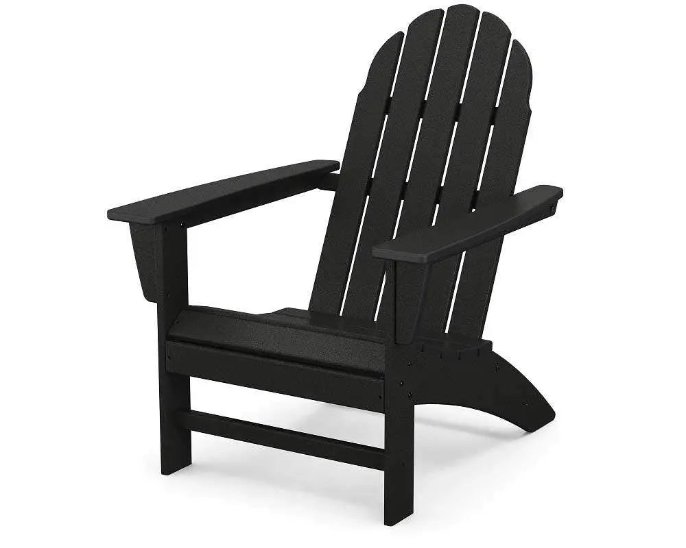 POLYWOOD Vineyard Straightback Adirondack Chair Outdoor Chairs Black 12034370