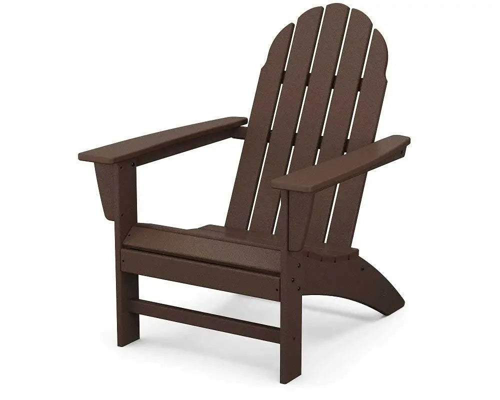 POLYWOOD Vineyard Straightback Adirondack Chair Outdoor Chairs Mahogany 12034372