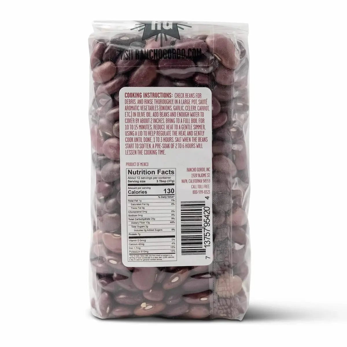 Rancho Gordo Ayocote Morado Beans Beans 12044275