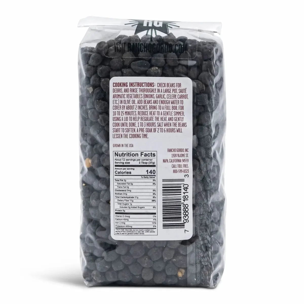 Rancho Gordo Black Garbanzo Beans Beans 12042835