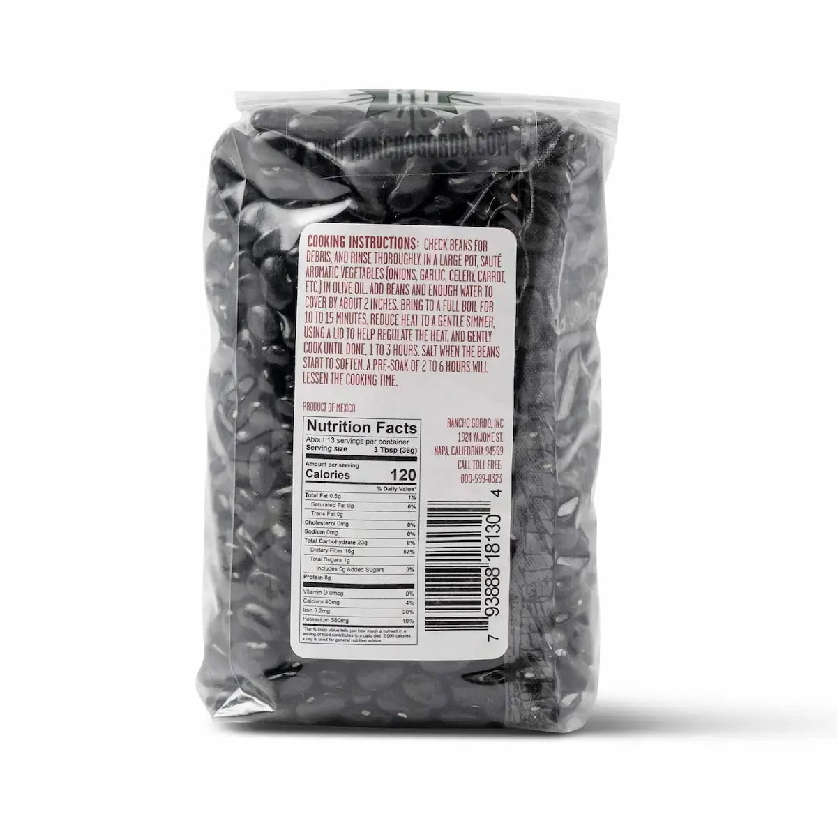 Rancho Gordo Chiapas Black Beans Beans 12044276