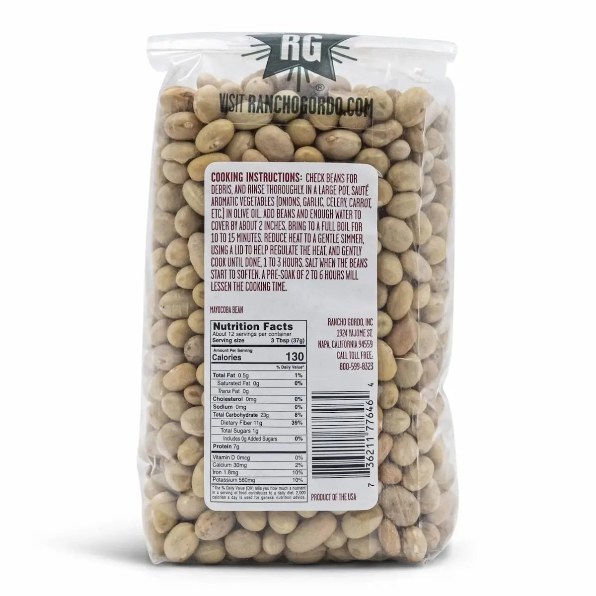 Rancho Gordo Mayocoba Beans Beans 12042837