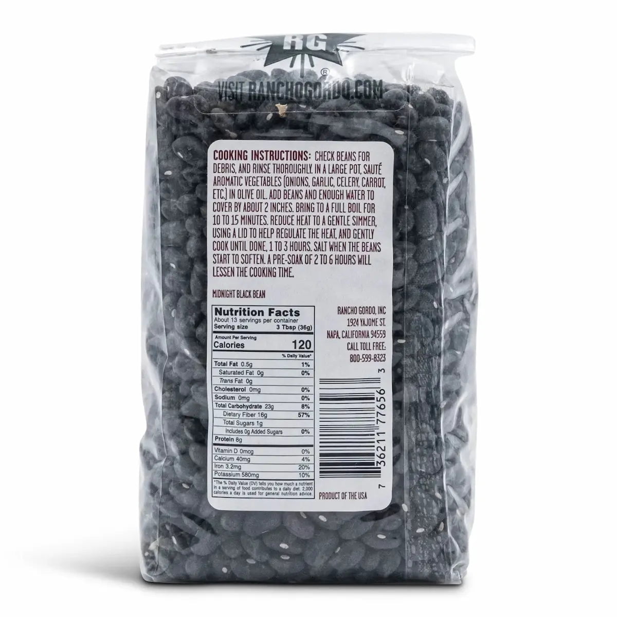 Rancho Gordo Midnight Black Beans Beans 12042838