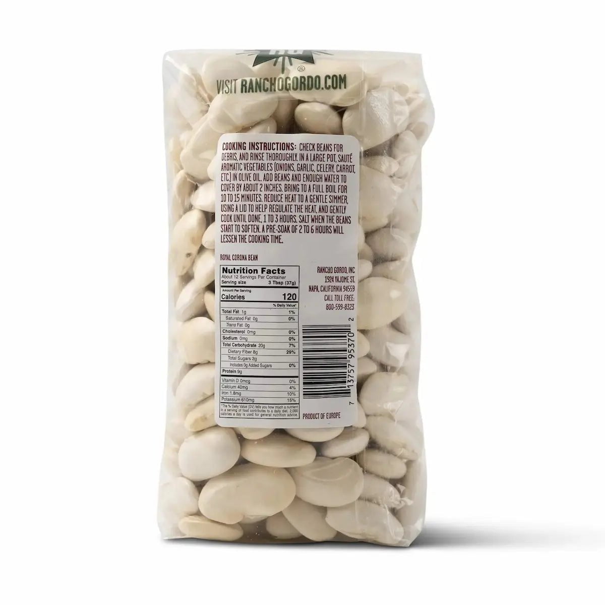 Rancho Gordo Royal Corona Beans Beans 12044282