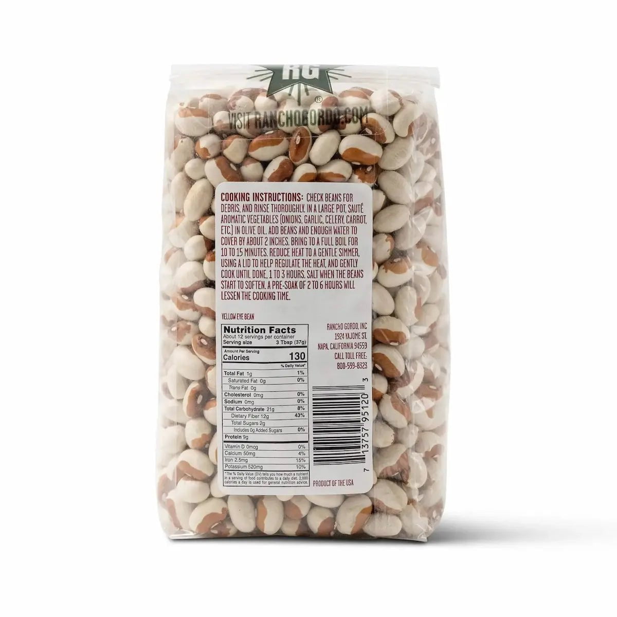 Rancho Gordo Yellow Eye Beans Beans 12044283