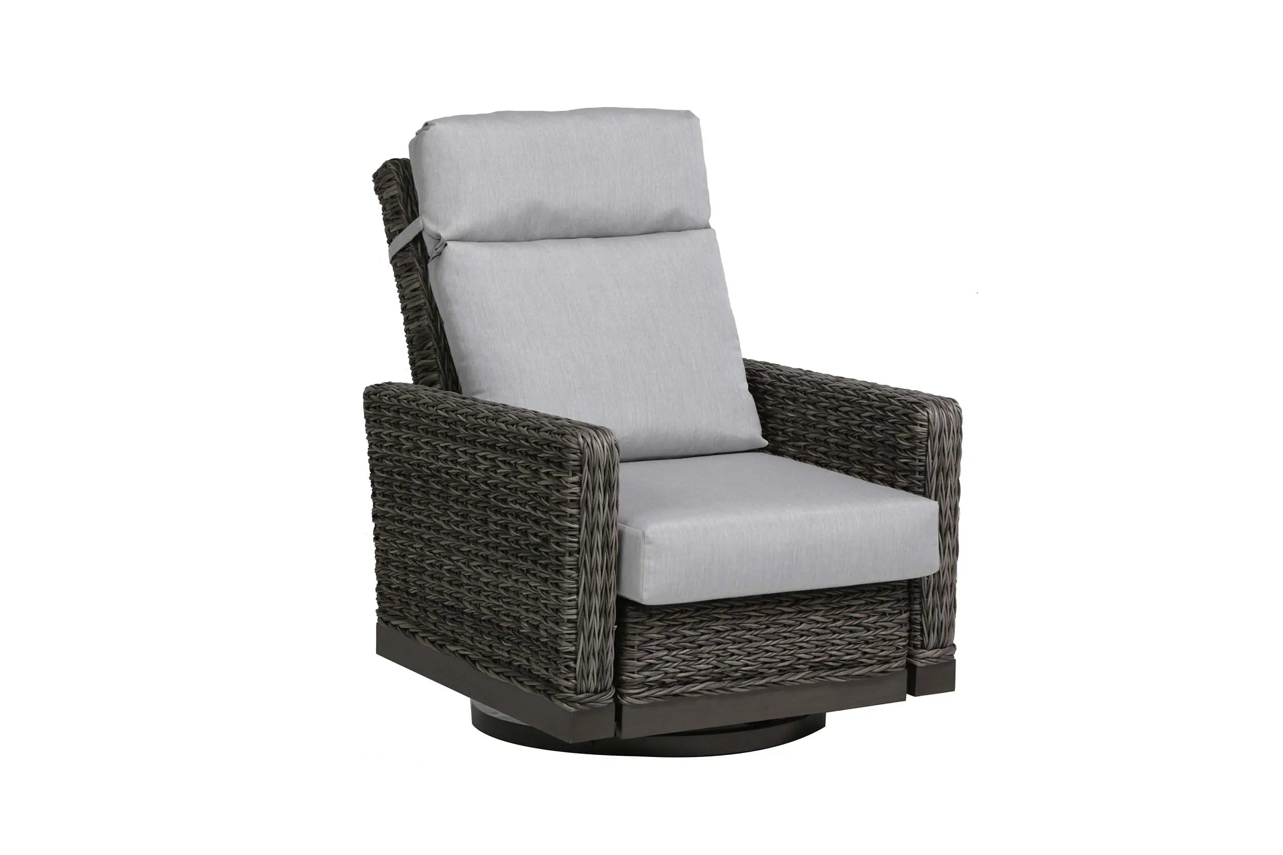 Ratana Boston Swivel Recliner with Cash Ash Cushions Outdoor Seating 12041210