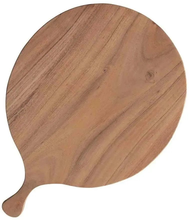 Round Acacia Cheese or Cutting Board with Handle Cutting Boards 12032758