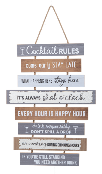 Rules for Drinking Wall Signs Style 2 12045451