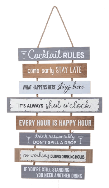 Rules for Drinking Wall Signs Decor Style 2 12045451