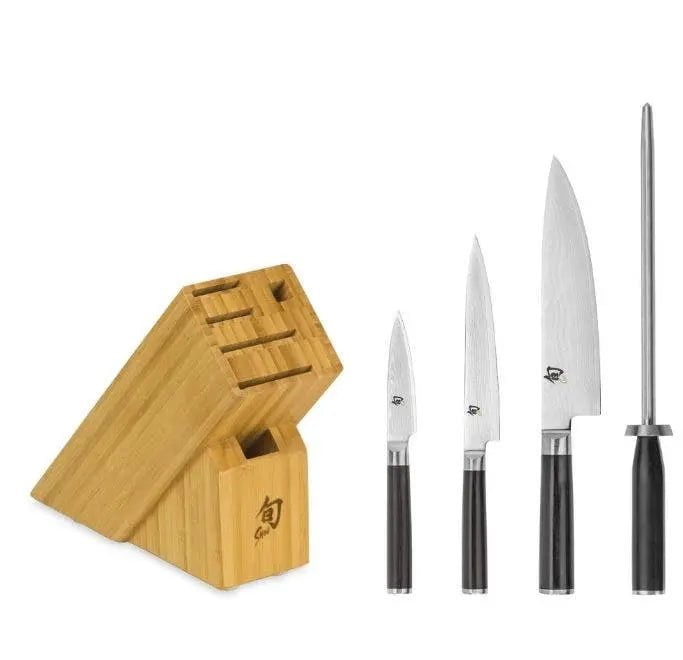 Shun Classic 5-Piece Starter Knife Block Set Knife Blocks & Holders 12030750