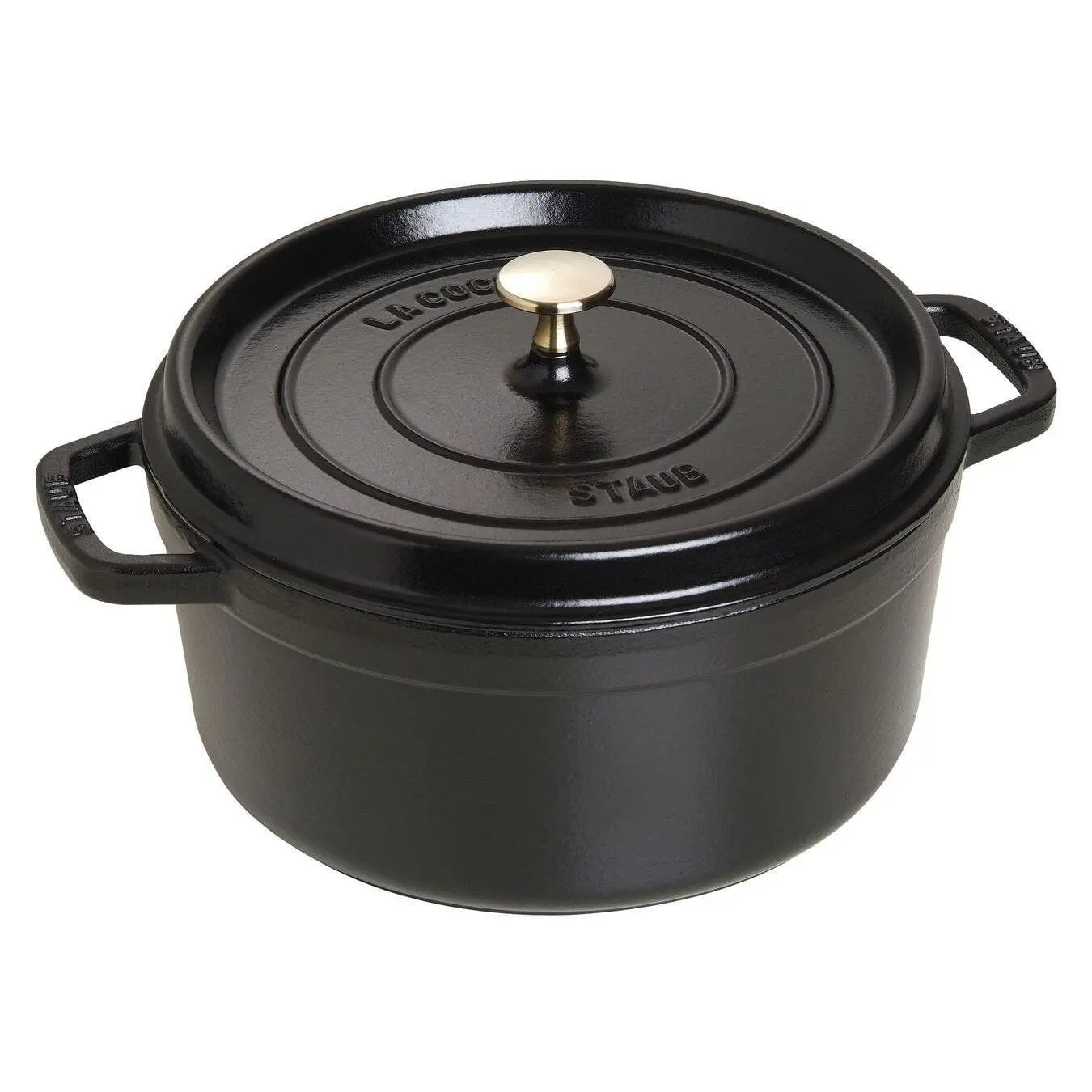 Staub 5.5-Quart Cocotte Pan Dutch Ovens Black Matte 12034008