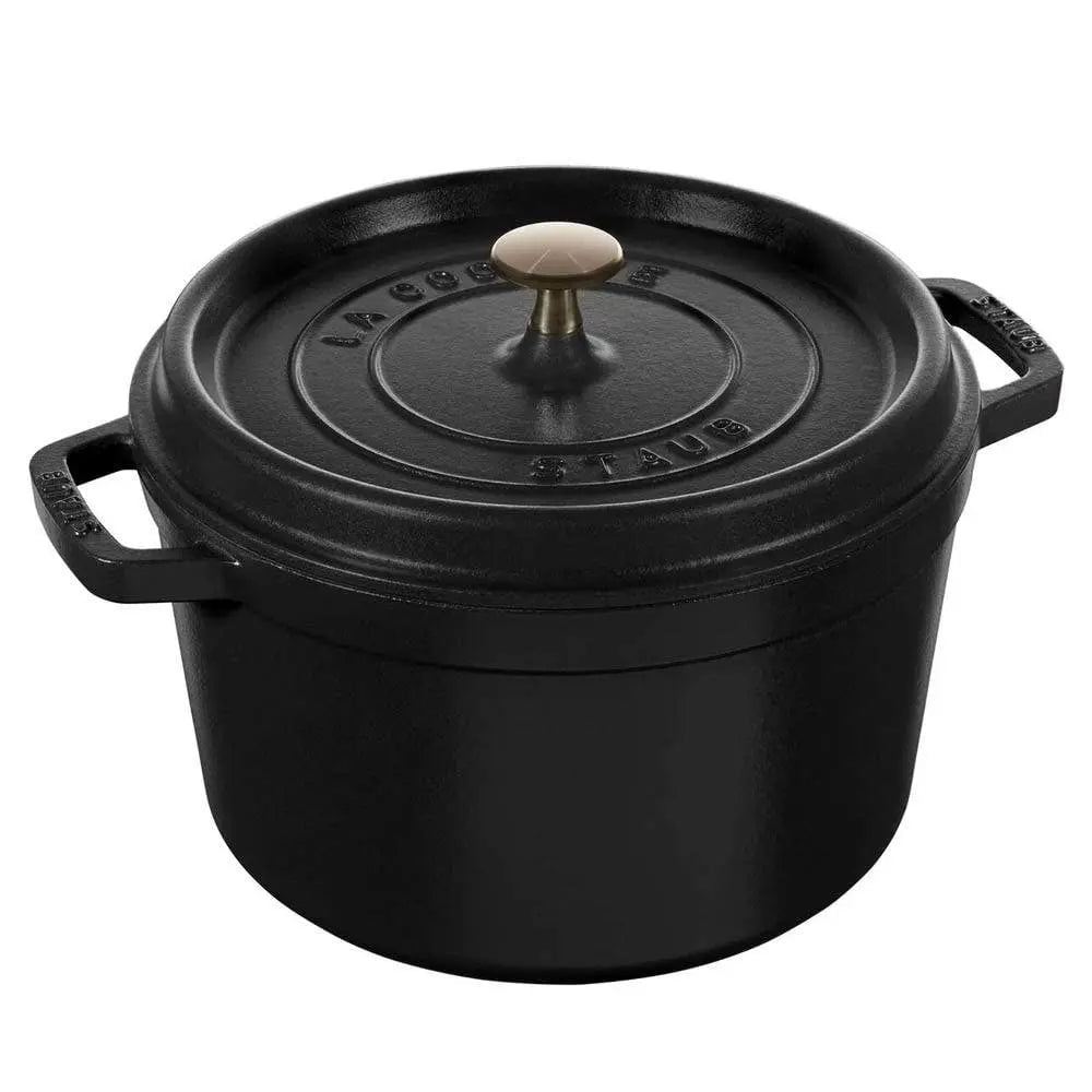 Staub 5Qt Tall Cocotte Pan Dutch Ovens Black Matte 12041677