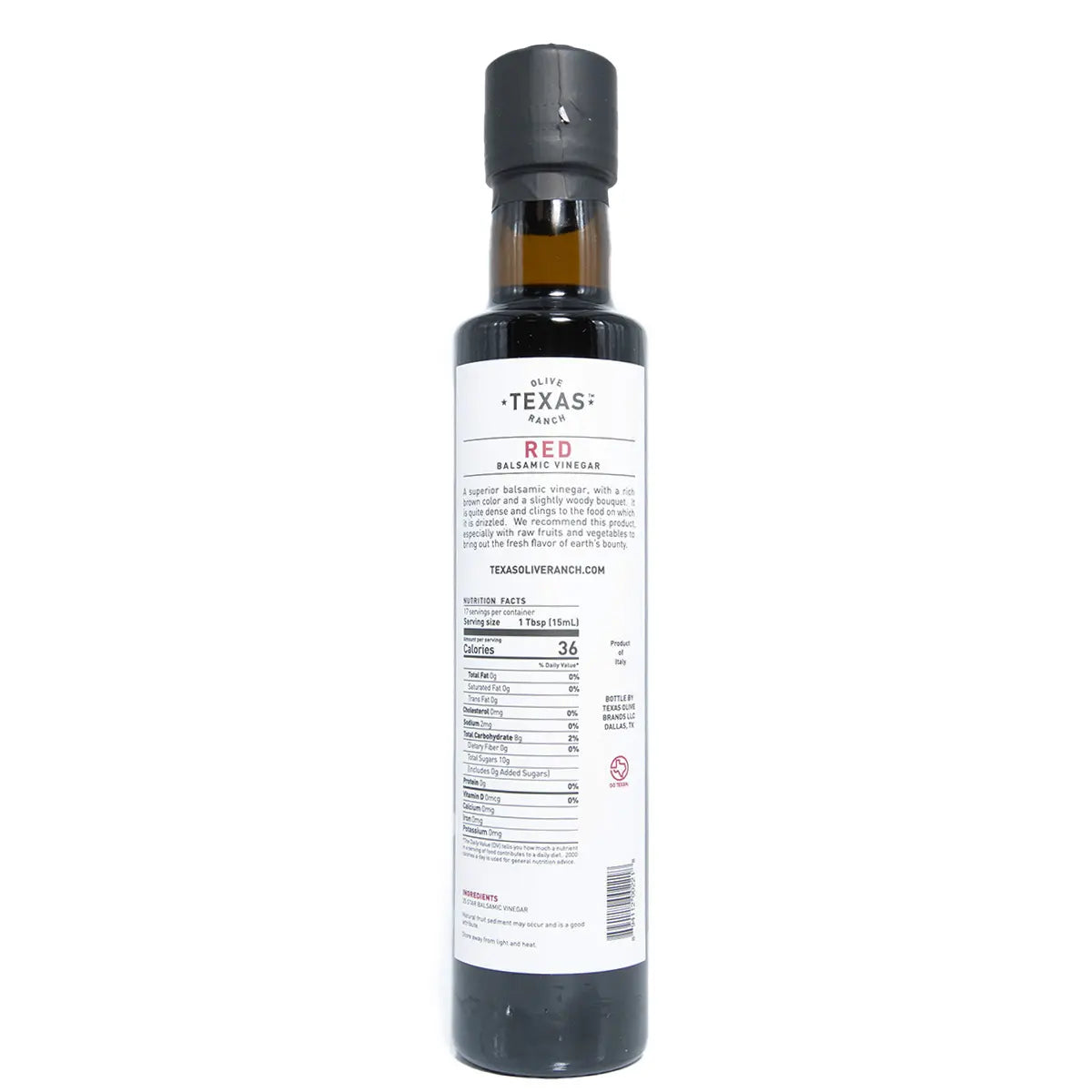 Texas Olive Ranch Classic Red Balsamic Vinegar, 250ml Vinegar 12045480