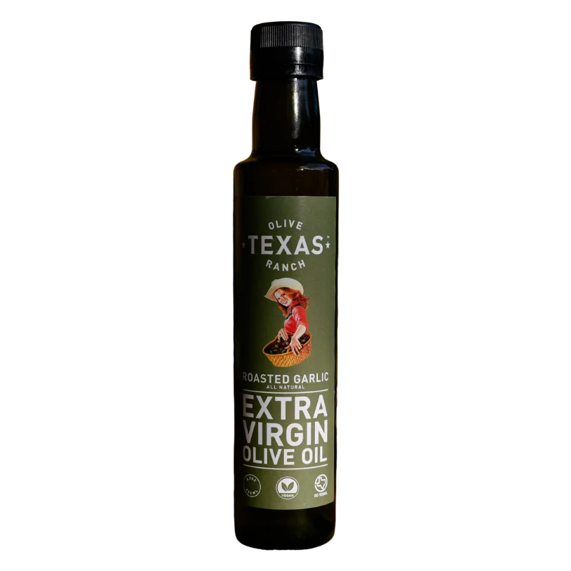 Texas Olive Ranch Garlic Infused Extra Virgin Olive Oil, 250ml Arbequina Blend Olive OIl 12045479