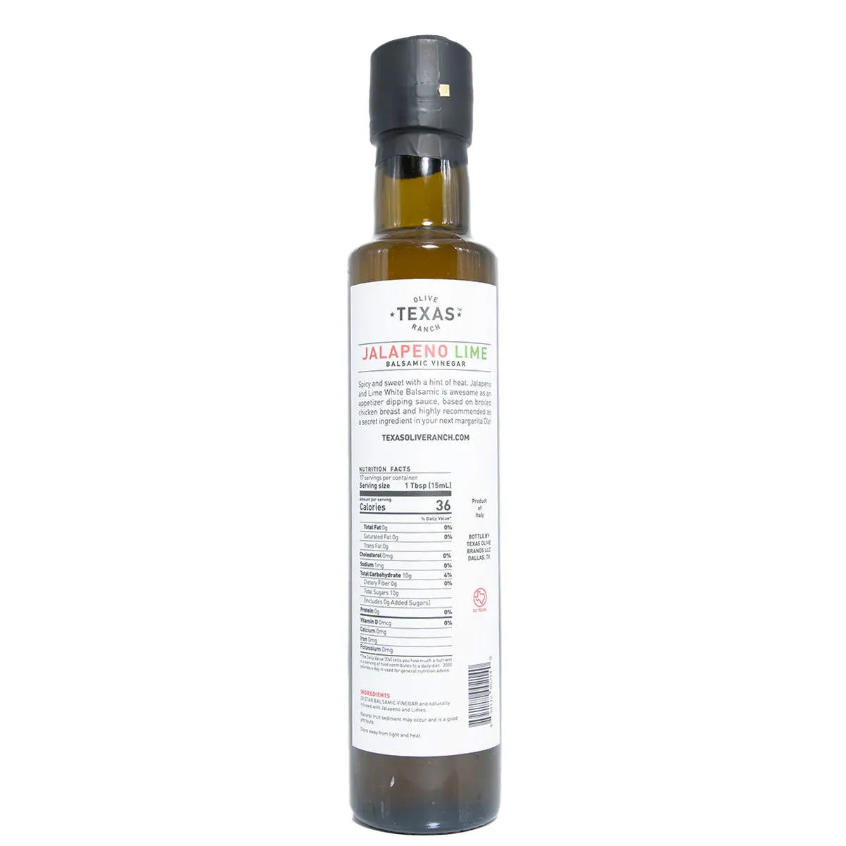 Texas Olive Ranch Jalapeno Lime White Balsamic Vinegar, 250ml Vinegar 12045481