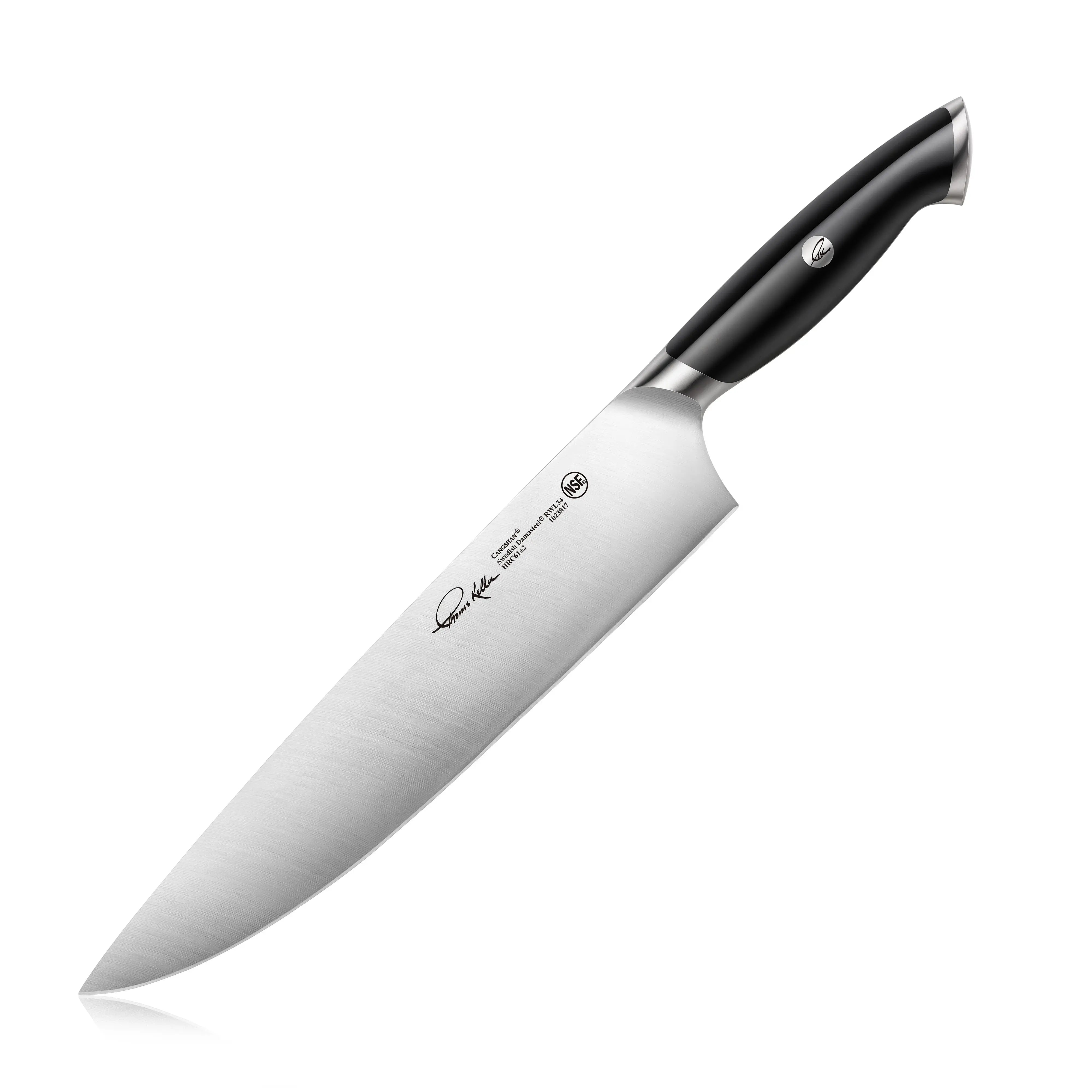 Thomas Keller Signature Collection Black 10in Chef’s Knife w/Walnut Box Kitchen Knives 12043583