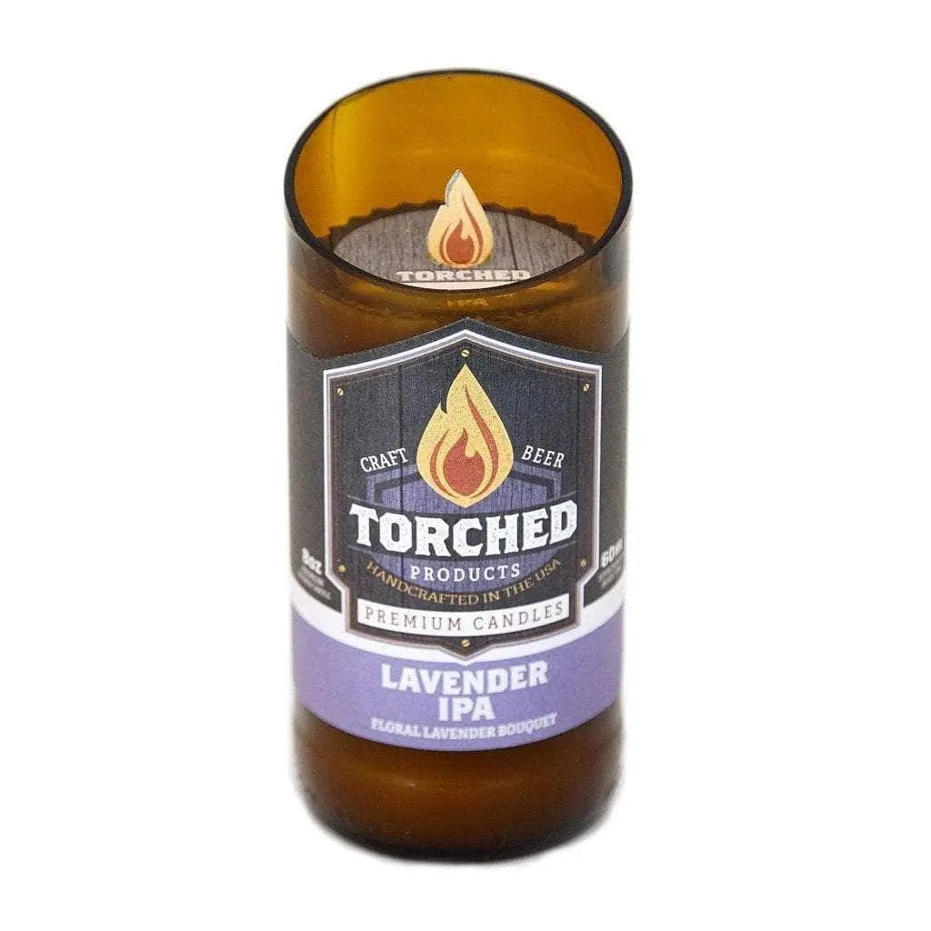 Torched Beer Bottle Candles Candles Lavender IPA 12030106