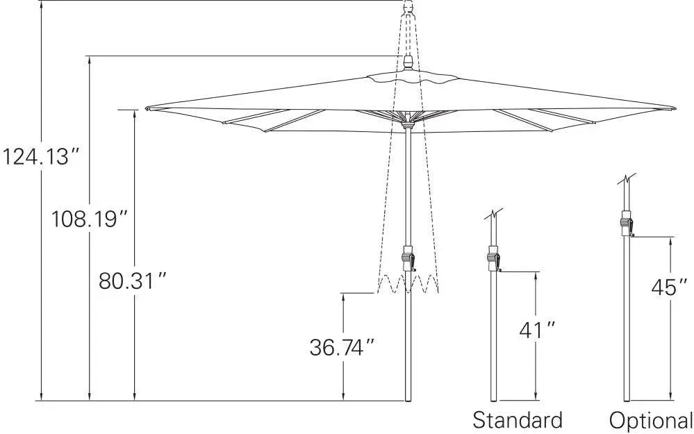 Treasure Garden 8' x 11' Rectangle No-Tilt Crank Lift Umbrella with Bronze Frame and Sand Fabric Outdoor Umbrellas & Sunshades 12038386