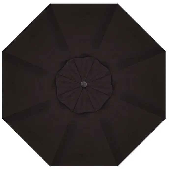 Treasure Garden 9' Starlux Collar Tilt Umbrella with Black Frame Outdoor Umbrellas & Sunshade Black, Grade C 12031176