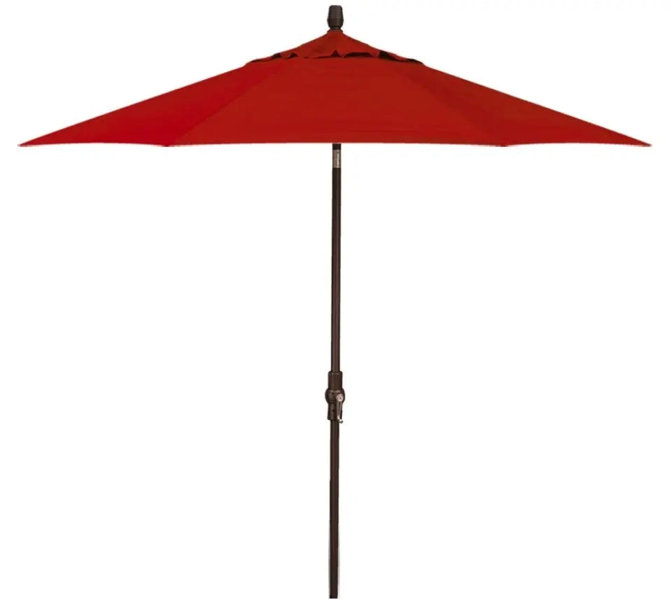 Treasure Garden 9' Starlux Collar Tilt Umbrella with Bronze Frame Outdoor Umbrellas & Sunshade Red, Grade C 12031172