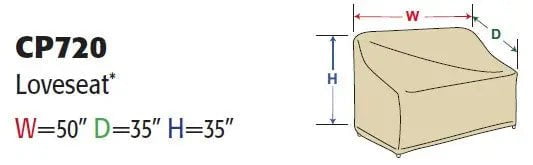 Treasure Garden Protective Cover for Small Loveseat Outdoor Furniture Covers 12031219