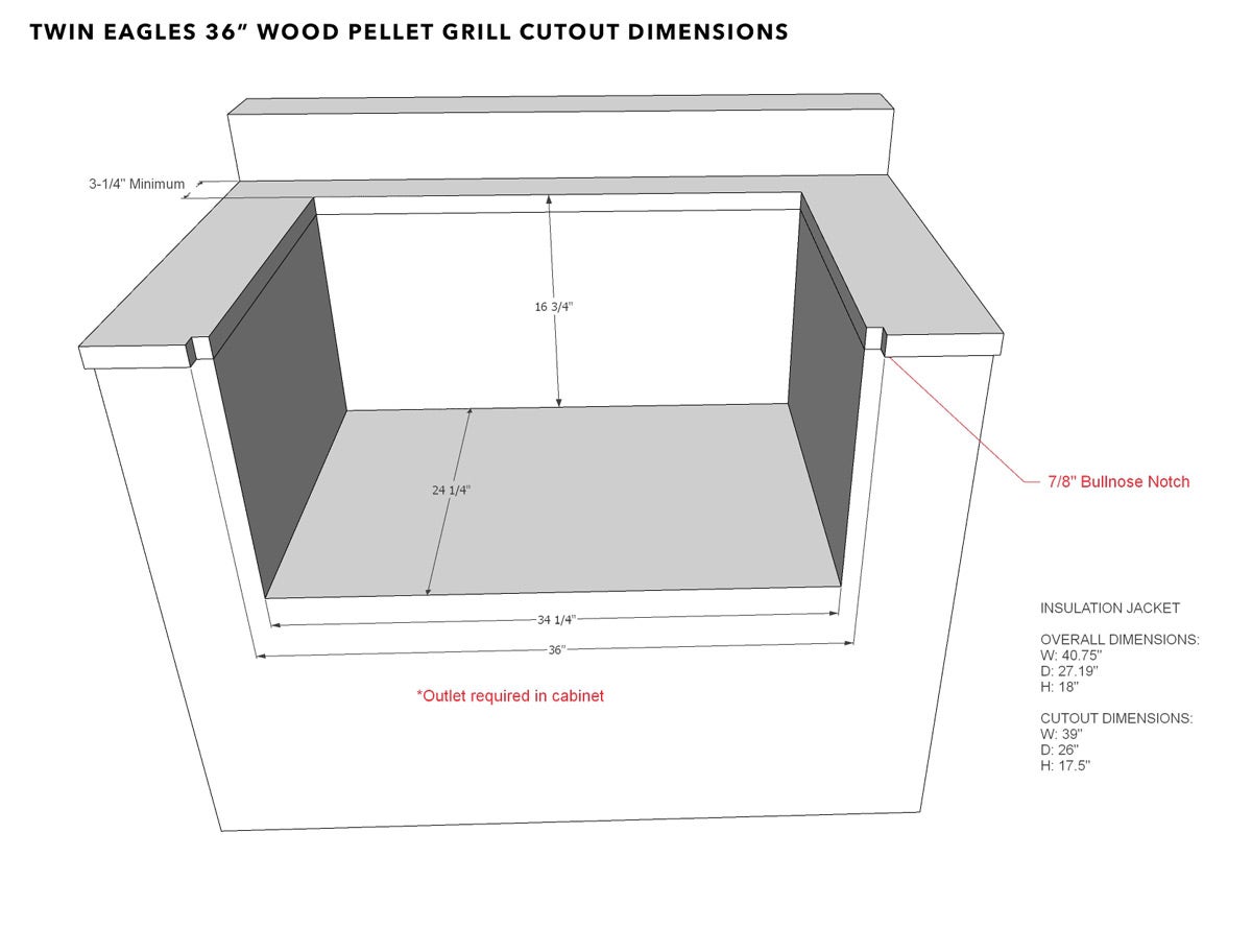 Twin Eagles 36″ Built In Wood Fired Pellet Grill & Smoker