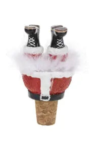 Wiggle Legs Holiday Bottle Stoppers Seasonal & Holiday Decorations Santa Claus 12033537