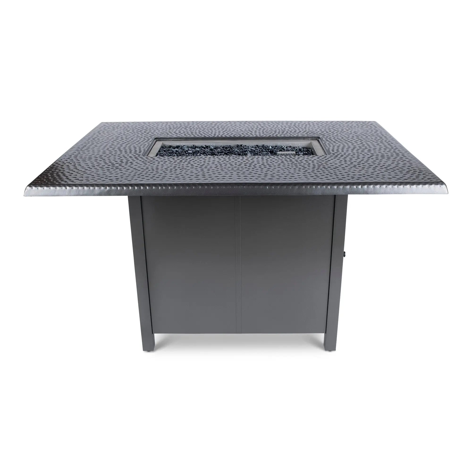 Woodard 42" x 60" Hammered Top Counter Height Fire Table in Pewter 12037586