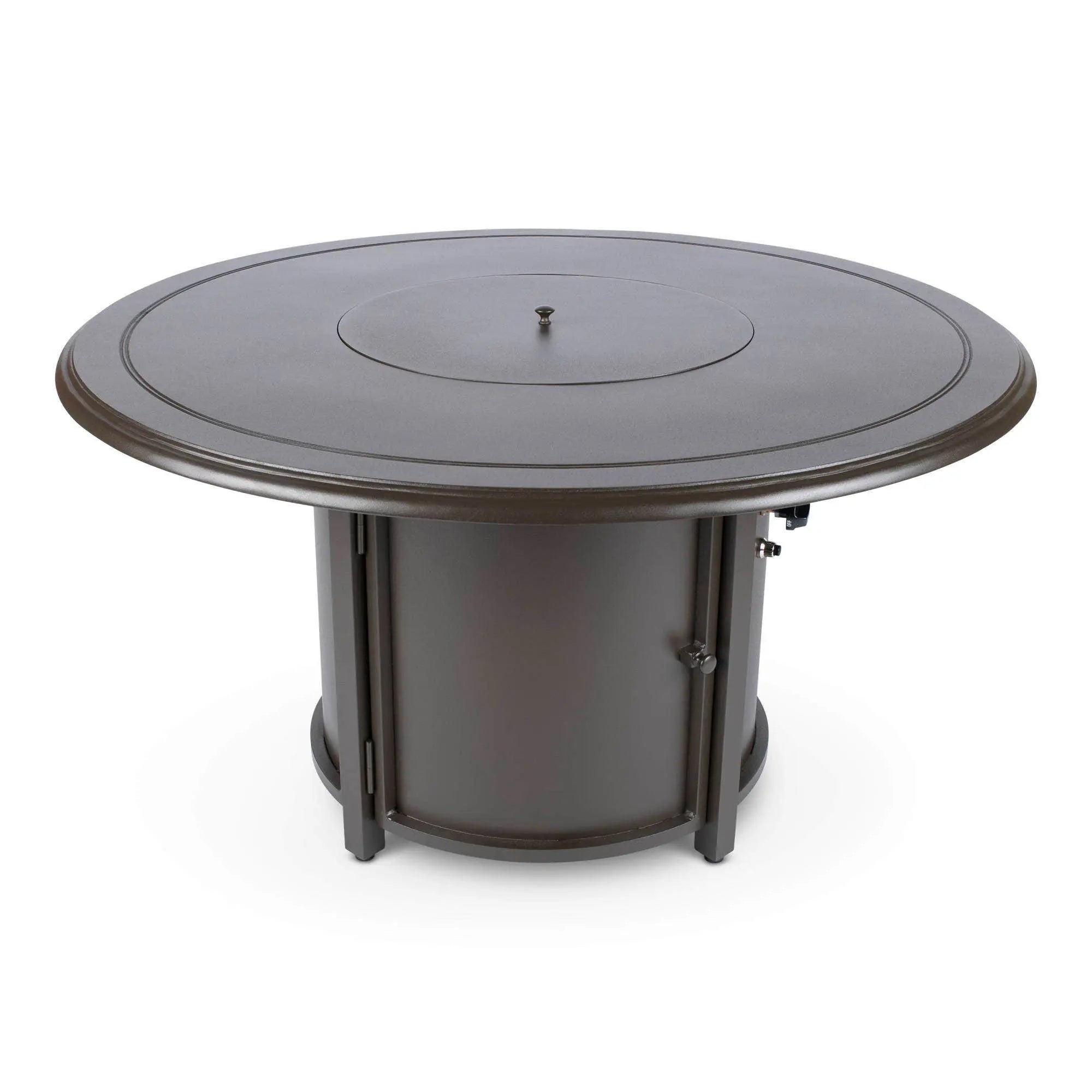 Woodard 48" Round Solid Cast with Beaded Edge Chat Fire Table in Aztec Bronze 12037546