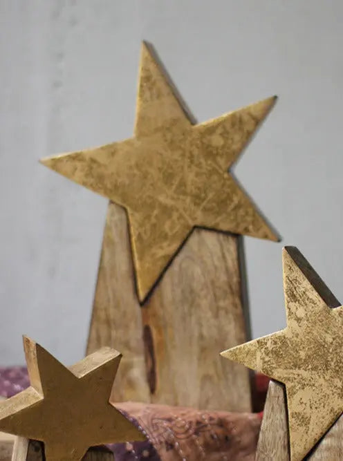 Wooden Star on Base Seasonal & Holiday Decorations Large 12040060