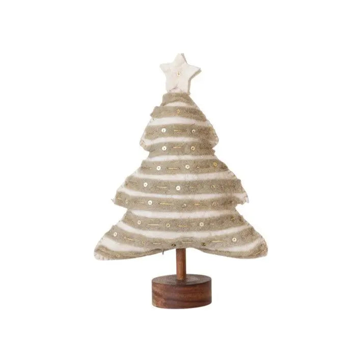 Wool Felt Holiday Trees in Grey and White Seasonal & Holiday Decorations Style 1 12044739