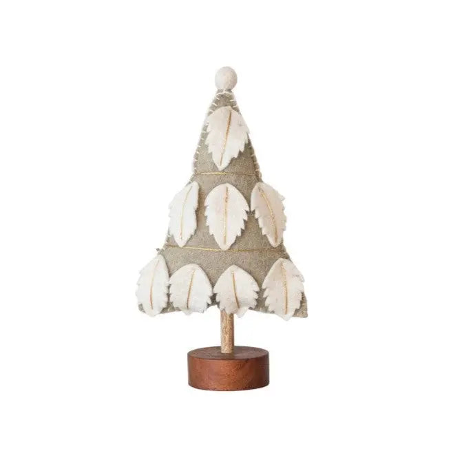 Wool Felt Holiday Trees in Grey and White Seasonal & Holiday Decorations Style 2 12044740