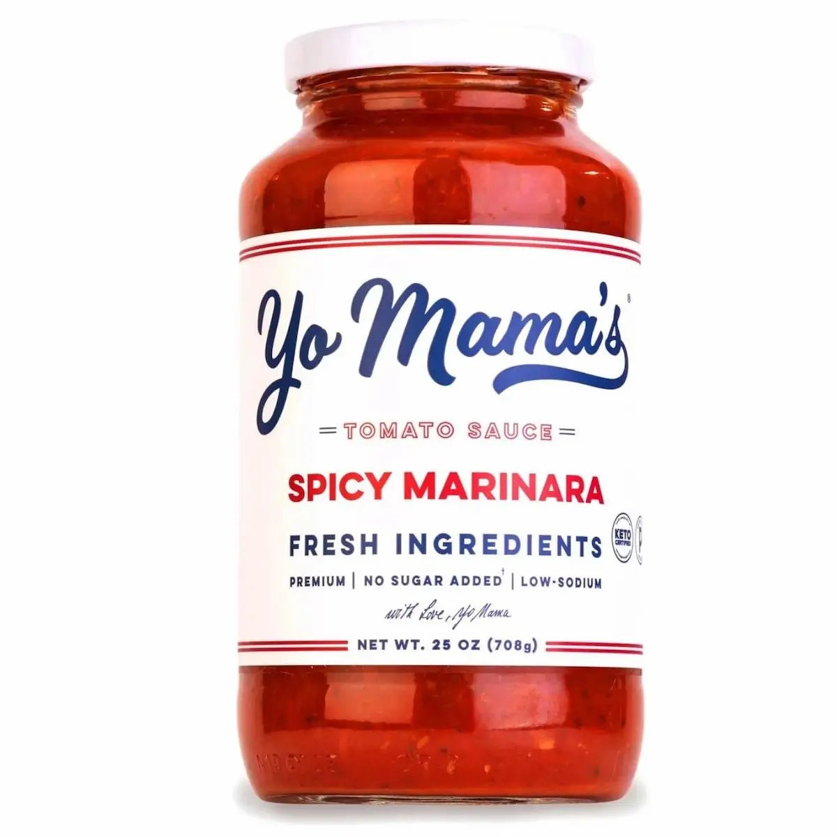 Yo Mama Spicy Marinara Pasta Sauce, 25oz Pasta Sauce 12044354