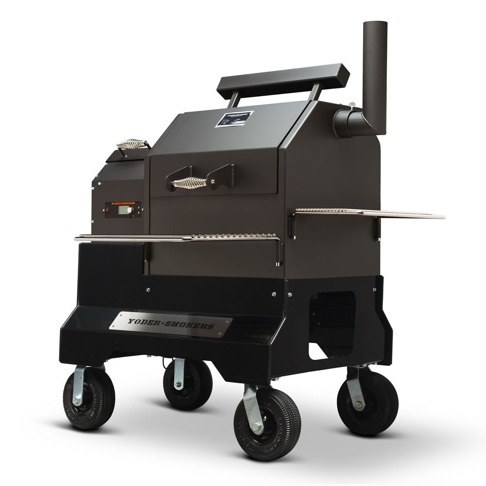 Yoder Smokers YS480s Pellet BBQ Grill on Competition Cart