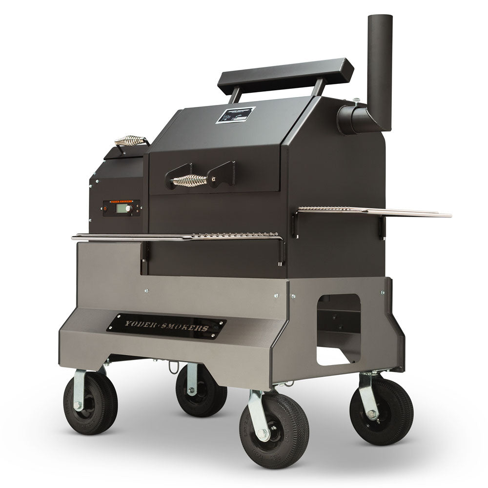 Yoder Smokers YS480s Pellet BBQ Grill on Competition Cart