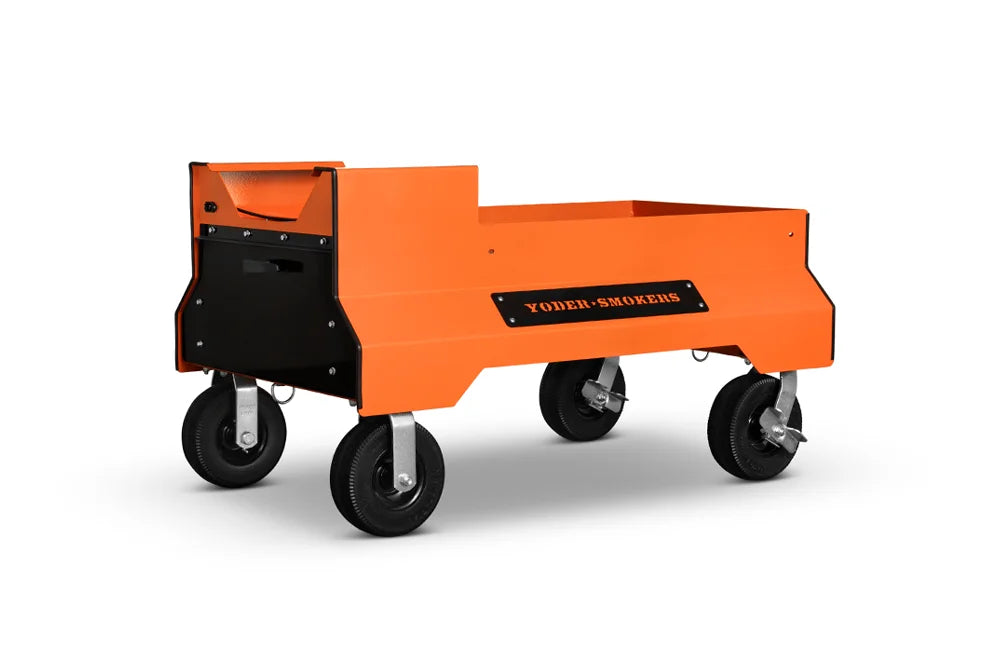 Yoder Smokers YS640s Comp Cart Base with Storage Drawer Outdoor Grill Carts Orange / 8" 12046011